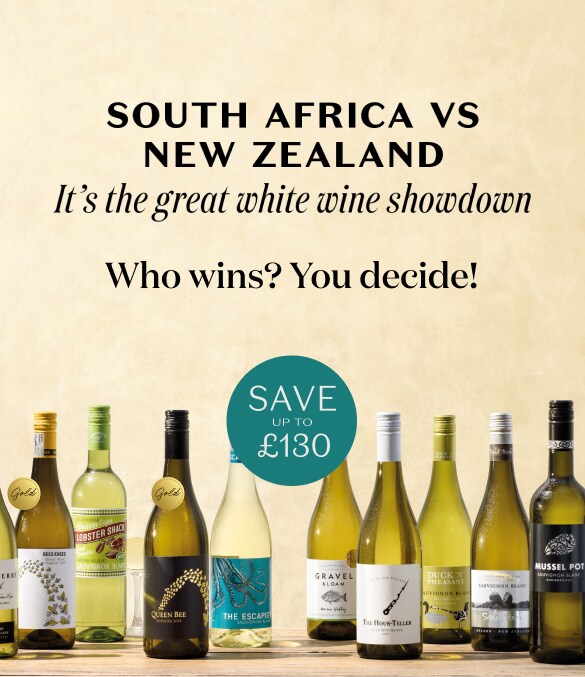 South Africa Vs New Zealand. It's the great White Wine Showdown. Who wins? You Decide! Save up to £130
