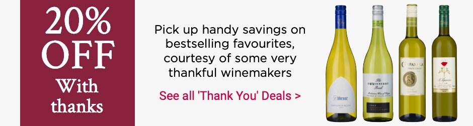 20% OFF with thanks. Pick up handy savings on bestselling favourites, courtesy of some very thankful winemakers