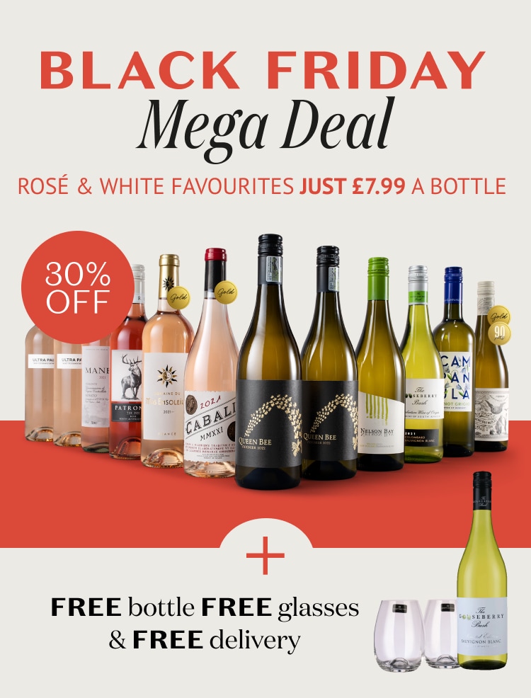 30% OFF Rosé & Whites + FREE bottle, FREE glasses & Free delivery - VERY limited time only