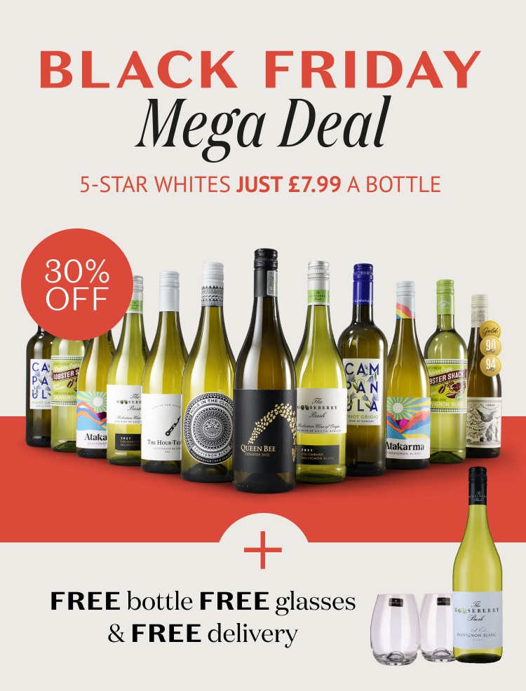 30% OFF Whites Reds + FREE bottle, FREE glasses & Free delivery - VERY limited time only