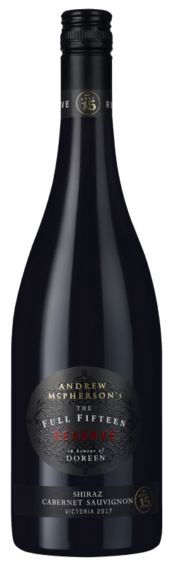Andrew McPherson's The Full Fifteen Reserve Doreen's Shiraz Cabernet Sauvignon 2017 Andrew McPherson's The Full Fifteen Reserve Doreen's Shiraz Cabernet Sauvignon 2017