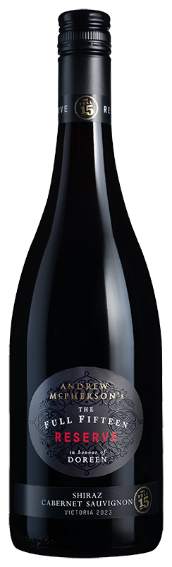 Andrew McPherson's The Full Fifteen Reserve Doreen's Shiraz 2023