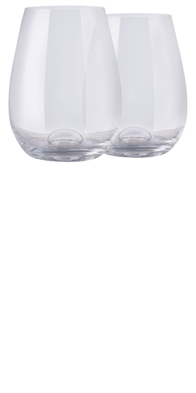 Dartington Stemless Crystal Wine Glass Pair 