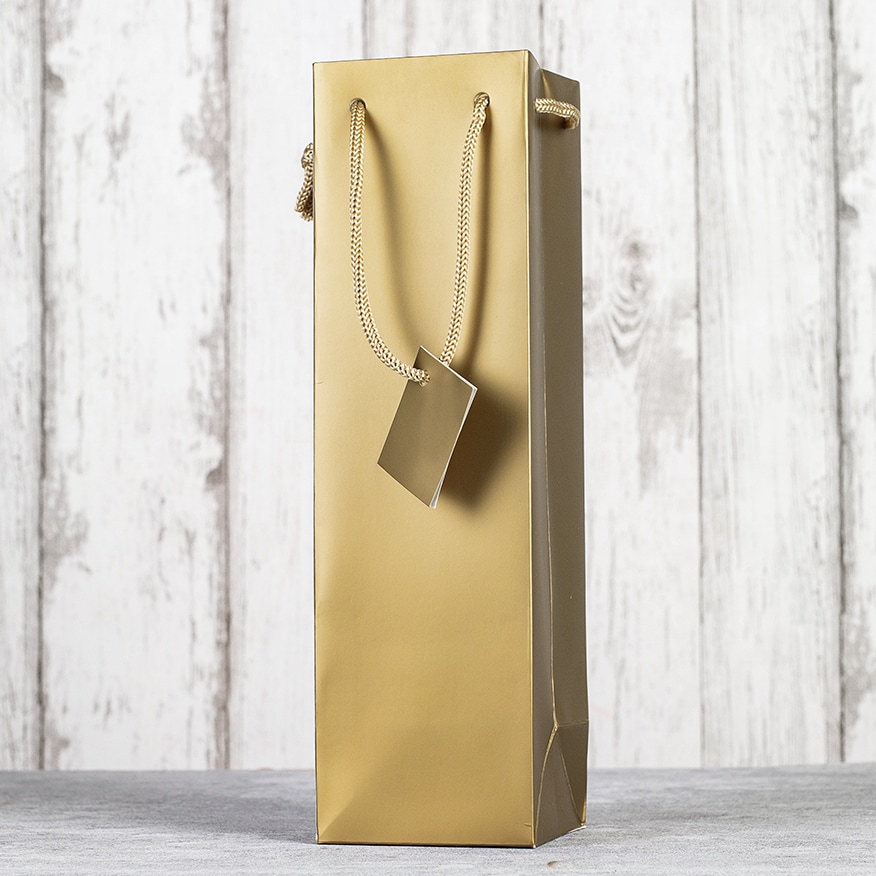 Gold Single Bottle Wine Bag