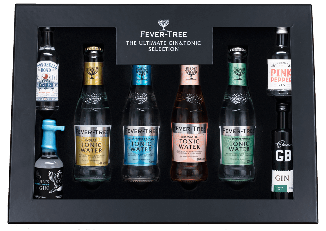 Fever-Tree Craft Gin Experience Gift Pack (4x20cl Tonics 4x5cl Gins) Fever-Tree Craft Gin Experience Gift Pack (4x20cl Tonics 4x5cl Gins)