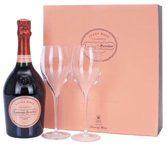 Champagne Laurent-Perrier Brut La Cuvée Rosé (in gift box with 2 glasses)