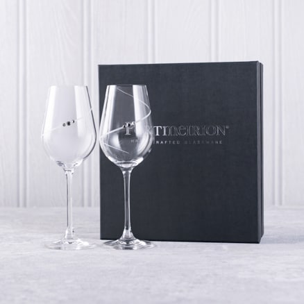 Portmeirion Auris Swarovski Crystal Pair of Wine Glasses Portmeirion Auris Swarovski Crystal Pair of Wine Glasses
