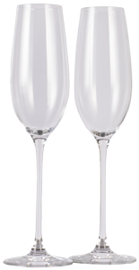 Dartington Universal Flute Glass Pair 