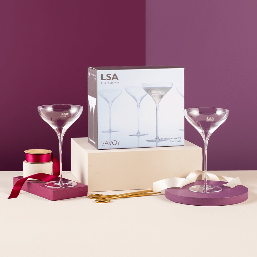 LSA set of 2 Savoy Champagne Saucers