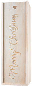 Merry Christmas 1 Bottle Wooden Gift Box Merry Christmas 1 Bottle Wooden Gift Box