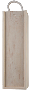 1 Bottle Wooden Gift Box with Rope Handle