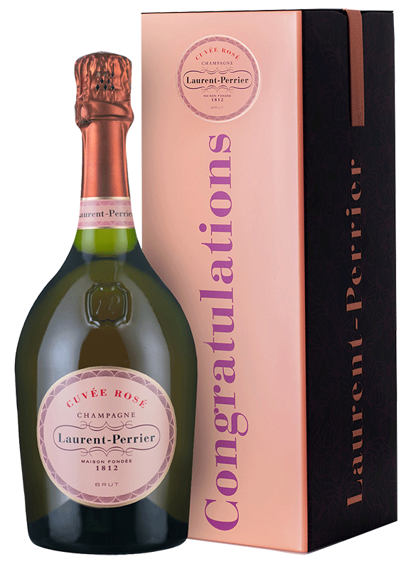 Champagne Laurent-Perrier Cuvée Rosé Brut Congratulations Tin NV