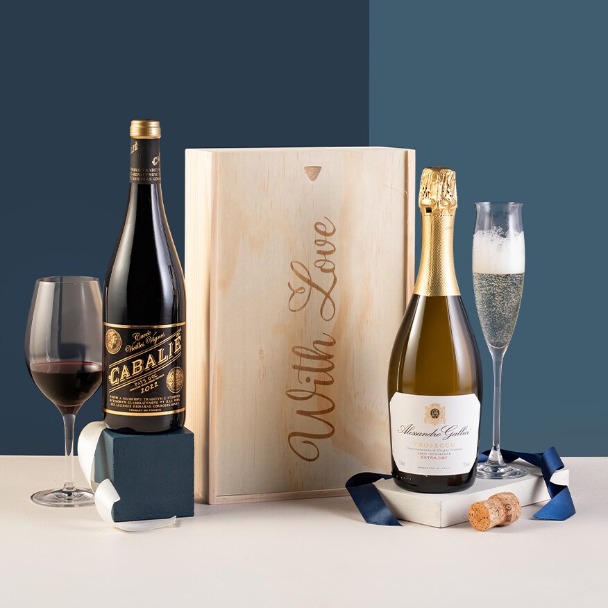 With Love Red Wine & Prosecco Gift Duo