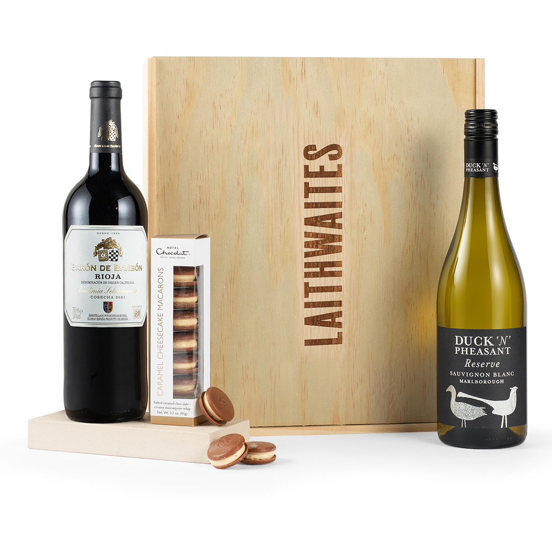 Hotel Chocolat Wine Duo Gift Set In Wood Hotel Chocolat Wine Duo Gift Set In Wood