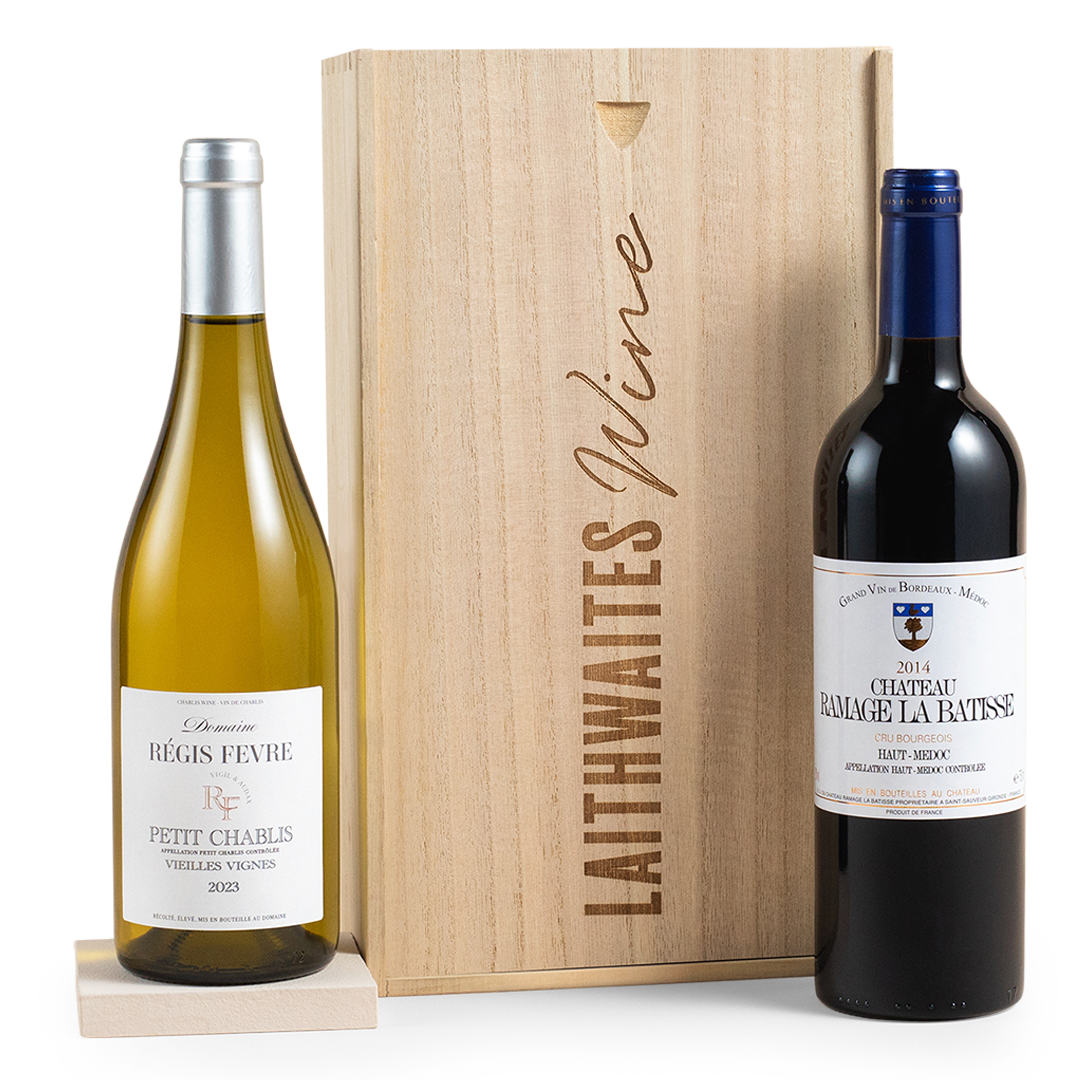 Luxury Mixed Wine Duo in Wooden Gift Box