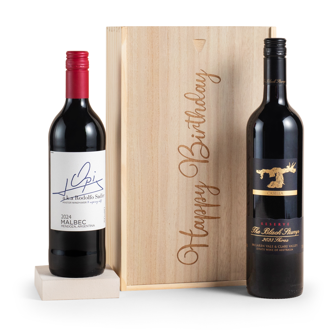 Happy Birthday Red Wine Gift Duo