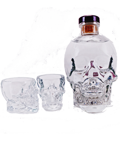 Crystal Head Vodka Skull Shot (70cl) (gift set)