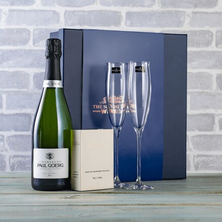 Champagne, Flutes and Truffles Gift Set