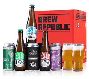 Brew Republic Beer Six and Glasses