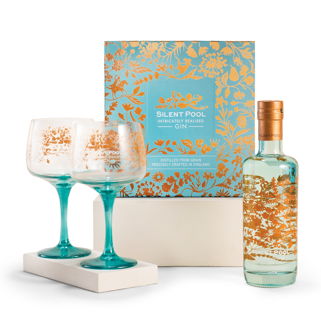Silent Pool Gin (70cl) & Glasses Gift Set Silent Pool Gin (70cl) & Glasses Gift Set
