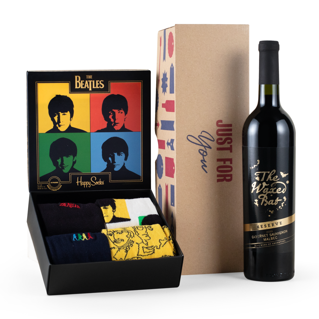 The Waxed Bat with Happy Socks Beatles Gift Set The Waxed Bat with Happy Socks Beatles Gift Set