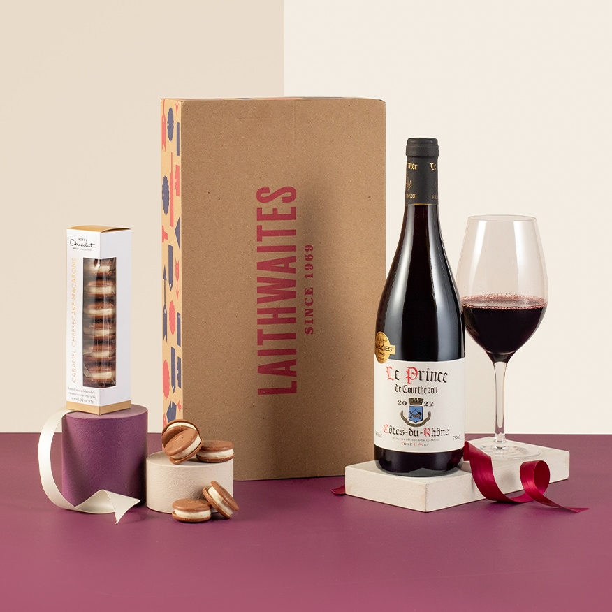 Hotel Chocolat Macarons & Red Wine Gift Set 