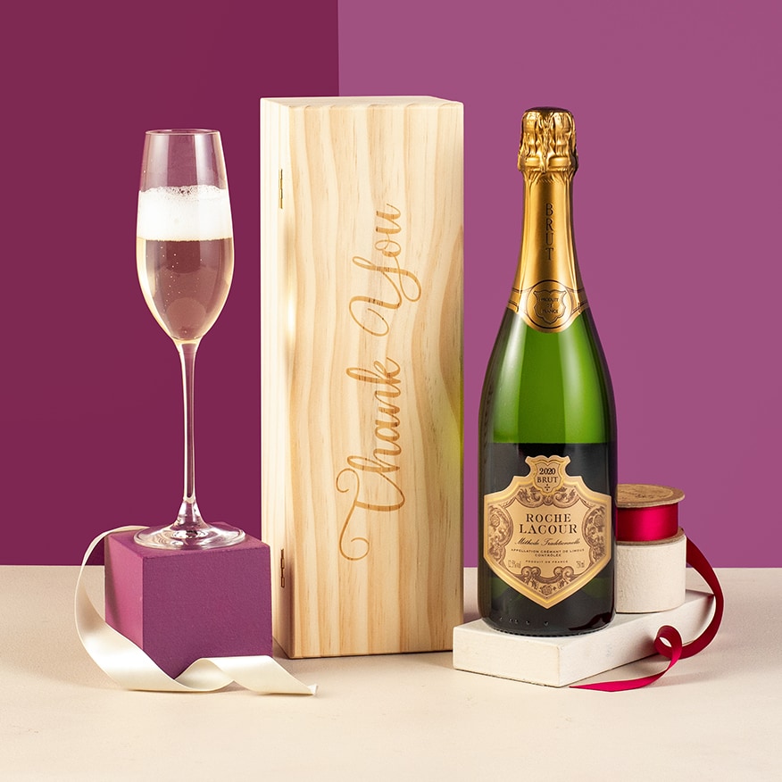 Thank You Crémant in Wooden Gift Box 