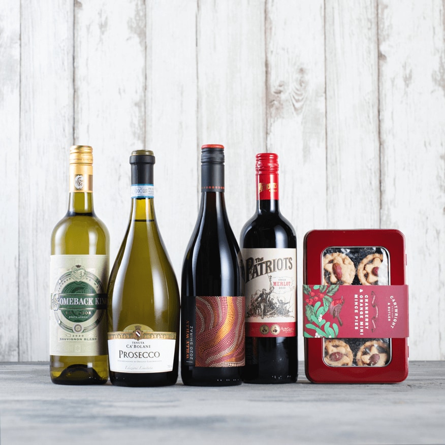Mince Pies & 4 Wines Gift